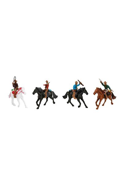 PopŞeker Best Choice for Wild West Scenes: Cowboy and Native American Figures Playset