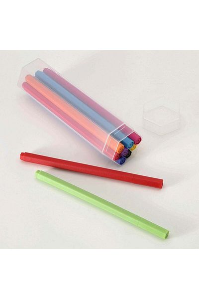 Muji Water-Based Hexagon Color Pen Set, 10 Colors, Multicolor