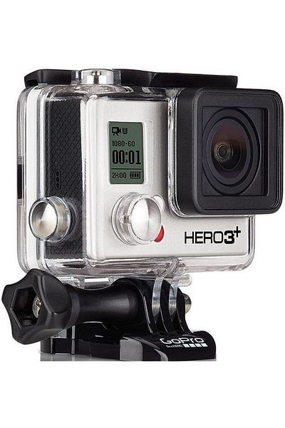 GoPro هاتف Hero 3 Plus الإصدار الأسود مع ذاكرة 32 جيجابايت Micro Ultra، باللون الرمادي