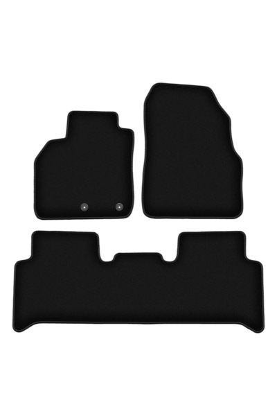 shumee Covorașe BASIC negre din velur pentru: Renault Scenic II monovolum (20...