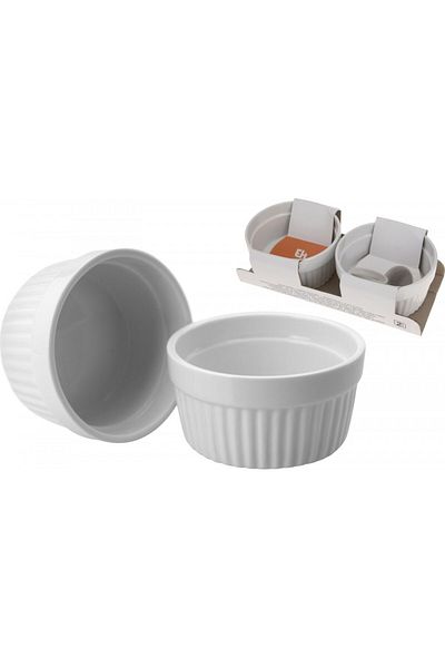 Excellent Houseware Set of 2 ramekins White, porcelain, 9x4.6 mm