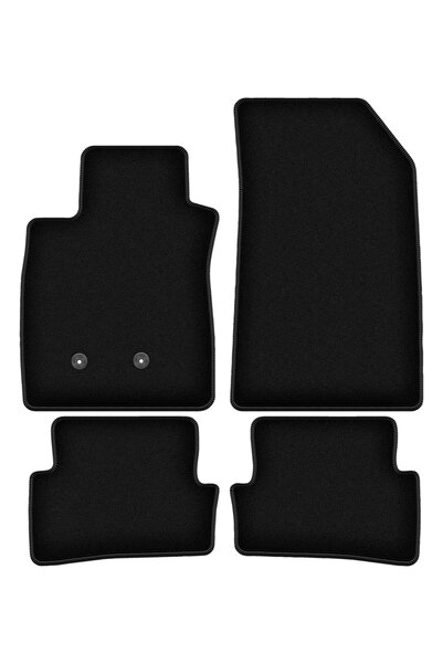 shumee Covorașe BASIC negre din velur pentru: Renault Clio III grandtour, break, hatchback (2005-2012)