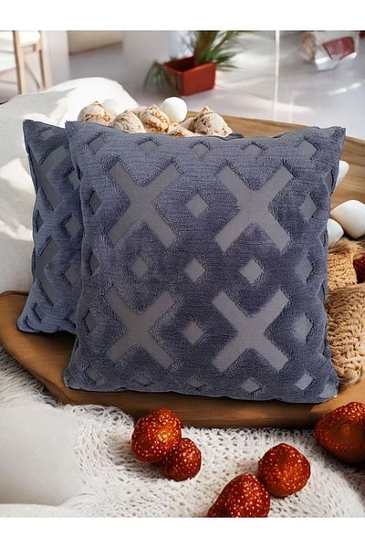 kissen 2-Piece Welsoft Punch Embroidered Decorative Throw Pillow Case