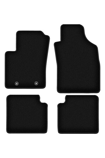 shumee Covorașe BASIC negre din velur pentru: Fiat 500 cabrio, hatchback (200...