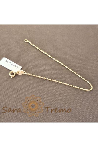 saratremo Brățară model nou placată cu aur 18 cm Konte