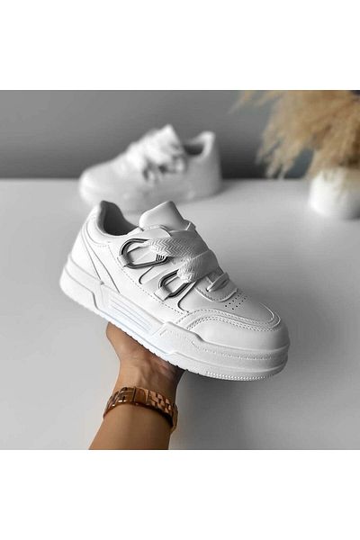 dehaine Women's sneakers, casual, made of eco-leather, fashion, 6455, white