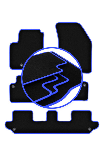 shumee Covorașe auto CARLUX-BLUE pentru: Volvo XC90 I SUV 7 locuri (2002-2014)