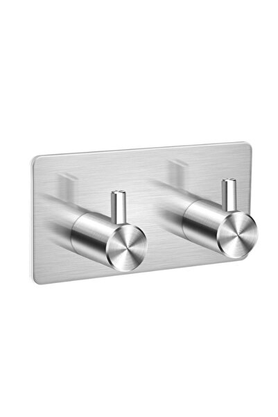 DUREVO 1 Adet 2'li Paslanmaz Çelik Havlu Askısı/Yapışkanlı / Tüm Alanlara Uyu...