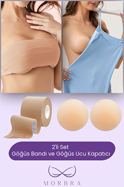 Morbra Sticky İnvisible Underwear Solutions 2li Set Göğüs Bandı Ve Nipple Pad...