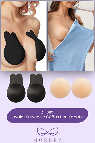 Morbra Sticky İnvisible Underwear Solutions 2li Set Tavşan Sütyen Ve Nipple P...