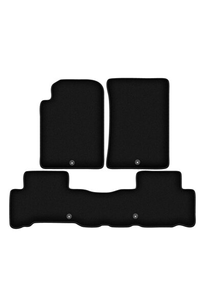 shumee Covorașe BASIC negre din velur pentru: SsangYong Rexton III SUV (2013-)