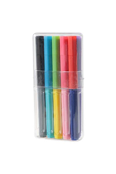 Muji Water-Based Hexagon 2-Colour Twin Pen Set, 10 Pieces, Multicolor