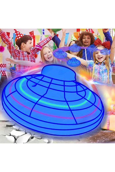 Choice A-Blue Magic Flying Helicopter Spinner Fingertip Upgrade Flight Gyro Fly orb Hover Ball Mini Dron Ai