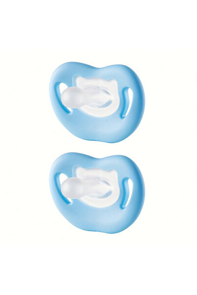 Choice4 قطعتان - لهاية أطفال زرقاء ناعمة الملمس من السيليكون مع حلمة للإبهام،...