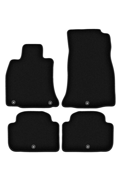 shumee Covorașe BASIC negre din velur pentru: Kia Stinger 2WD liftback (2017-)