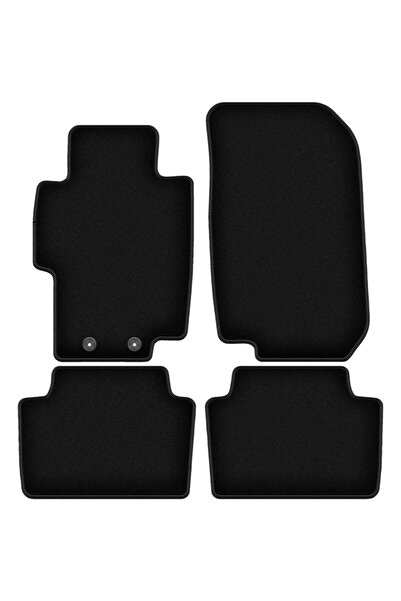 shumee Covorașe BASIC negre din velur pentru: Honda Accord VII sedan, break, tourer, Type-S (2002-2008)