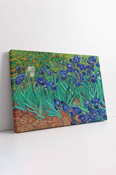 KOSS Dijital Pictură pe pânză cu flori albastre de Van Gogh, pictură pe peisaj verde de Vincent Van Gogh, pictură premium de lux