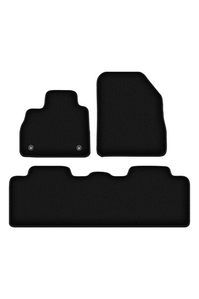 shumee Covorașe BASIC negre din velur pentru: Renault Espace V monovolum (2015-)