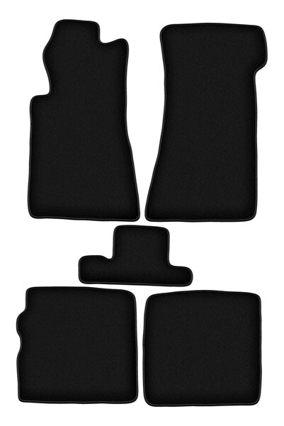 shumee Covorașe BASIC negre din velur pentru: Mercedes SL R107 față lungă (19...