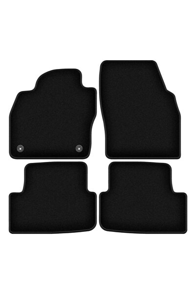 shumee Covorașe BASIC negre din velur pentru: Seat Ibiza V hatchback (2017-)