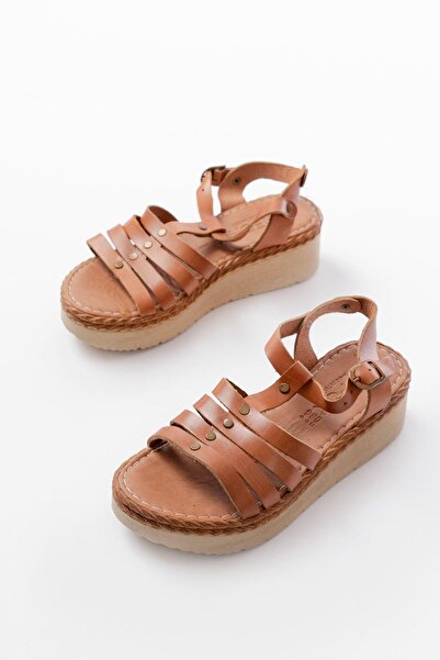 Aymood 730-142 Γυναικεία Σανδάλια Ορθοπεδικής Σόλας από γνήσιο δέρμα Tan