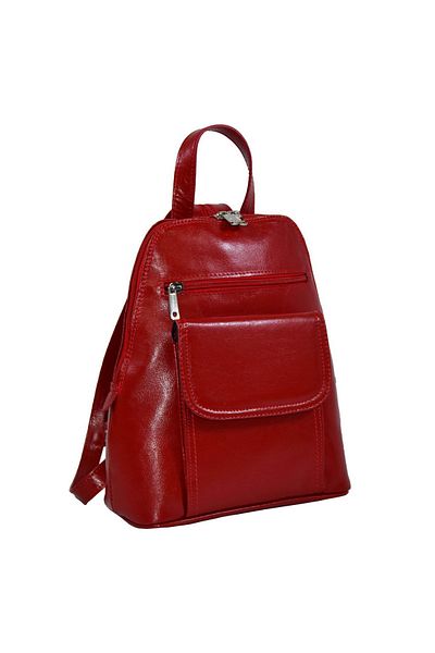 Magazinul de genti Women's backpack made of genuine leather, model 119, White