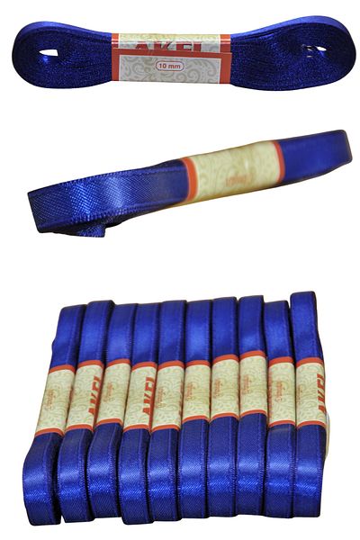 Larenya Κορδέλα πλάτους 1 cm |   10 μέτρα |   Μπλε Navy Κατάλληλο για Χειροτεχνία, Στολισμό, Χόμπι και Συσκευασία