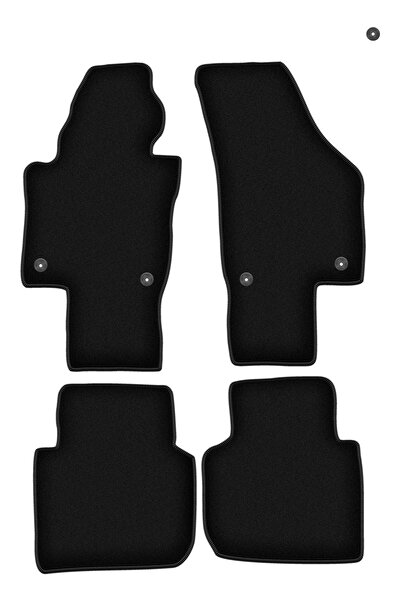 shumee Covorașe BASIC negre din velur pentru: Volkswagen Passat B6 / B7 USA s...