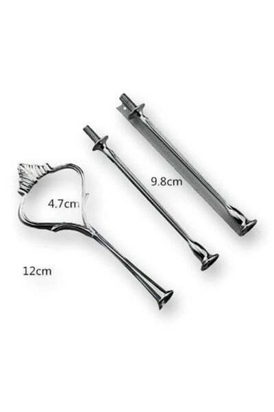 Graffiti Resin Silver Ornate Cake Stand Holder Clips