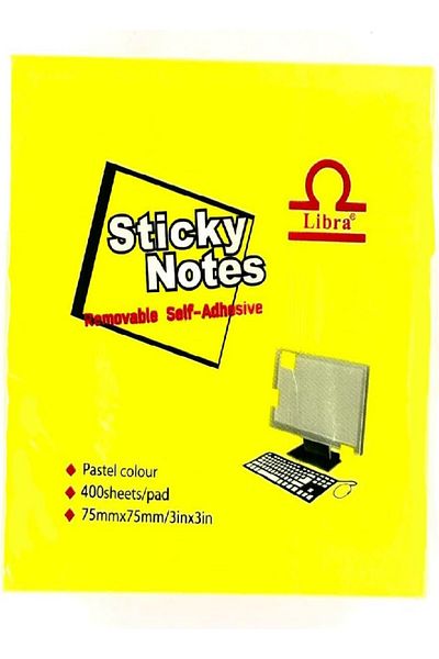 RAHALIFE HOME SOLUTION RAHALIFE Sticky Notes | 400 Sheets | 75mm x 75mm | Self-Adhesive | Office, School & Home Use