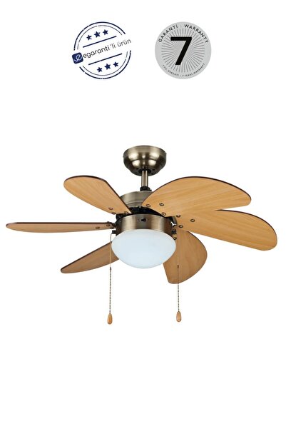 lambader Raks Pf-32 Dekoratif Lambalı Tavan Vantilatörü (6 KANATLI PERVANE) Ipli Kontrol