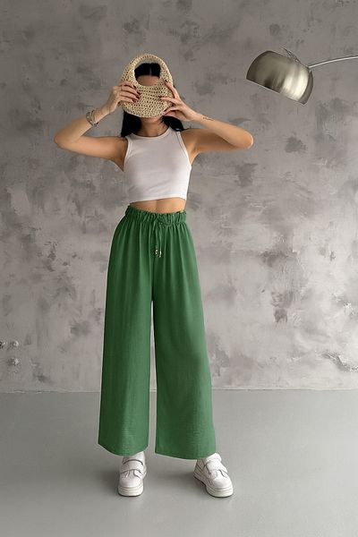 Oasis Relaxed Fit Standard Size Loose Airobin Pantalon with Elastic Waist