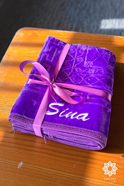 Safa Gift Çeyizlik Hediyelik Kadife Saçaklı Gelin Nişan Bohça Kişiye Özel Isi...