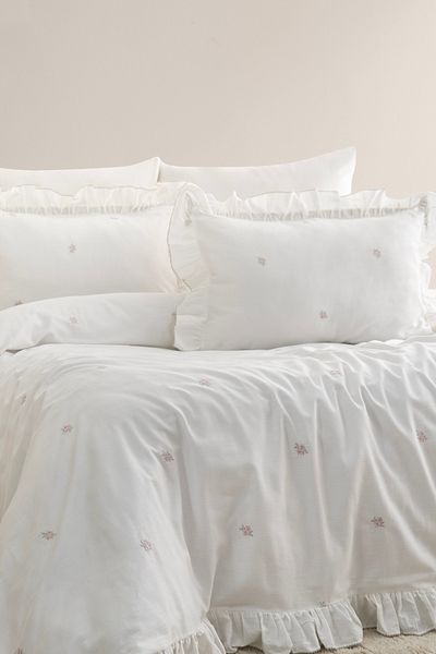 ZEBRA CASA Lottie Embroidered Duvet Cover Set