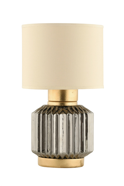 NisaLuce Nisa Luce Lumera Glass Lampshade-Smoked Glass/Cream Fabric Head