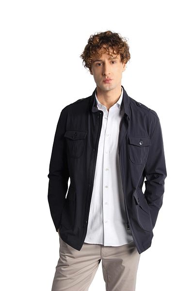 İgs Men's Navy Blue Spring Coat
