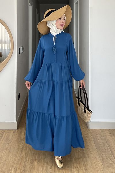SaklıButik Buttoned Basic Dress