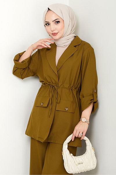 Bestenur Harpe Jacket Παντελόνι Διπλό Σετ 1567 - Fat Green
