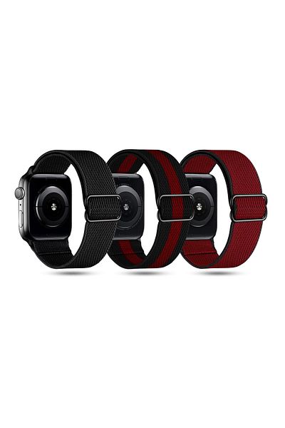 O Ozone Pack 3 Stretchy Solo Loop Bands For Apple Watch Band 38mm 40mm 41mm