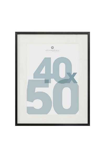 Atmosphera Manu Rectangular Shaped Tabletop Wooden Photo Frame Black 40 x 50
