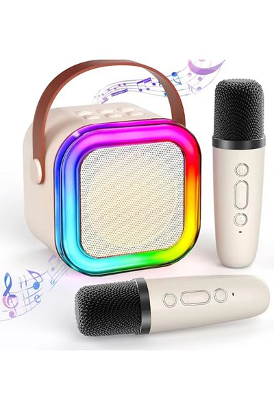 Deliny Portable Karaoke Party Speaker with 2 Wireless Microphones
