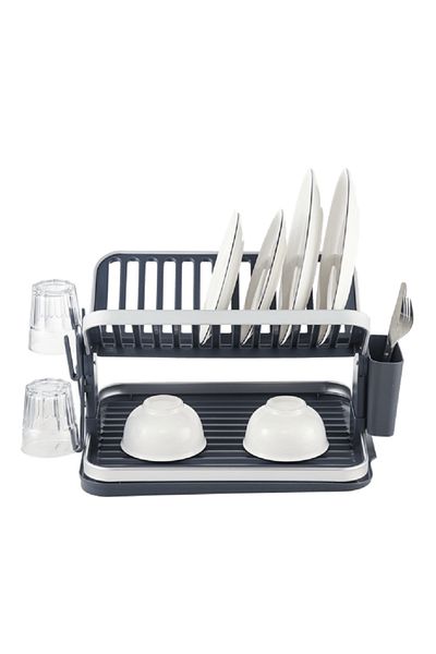Parfait Durable High Quality Aluminium Dish Rack Silver and Grey