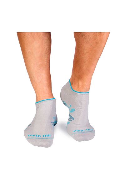 Pirin Hill Waves Gray cotton short socks