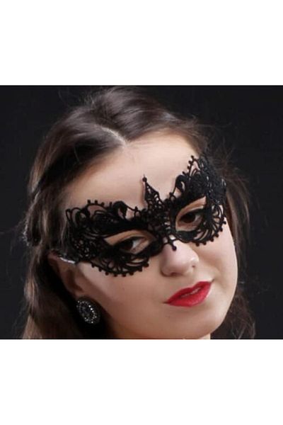 Generic Party Lace Mask Halloween Half Face Styling and Sexy Costume Party Mask (Black)
