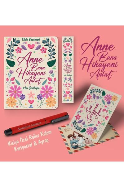 nesnel yayınlar Kişiye Özel Anne Bana Hikayeni Anlat Ayraç Kartpostal Kalem -...