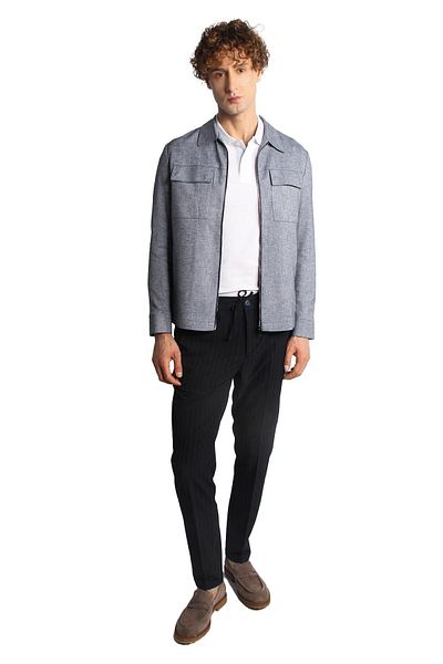 İgs Men's Navy Blue Spring Coat