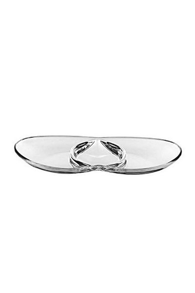 Vidivi Papaya Dishwasher Safe 3-Part Divided Dish Clear 30.5 x 19cm