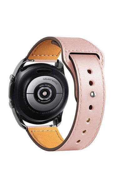 O Ozone Samsung Galaxy Watch 4 40mm 44mm/Classic/Active 2 40mm 44mm | Leather Wristband Strap | Pink