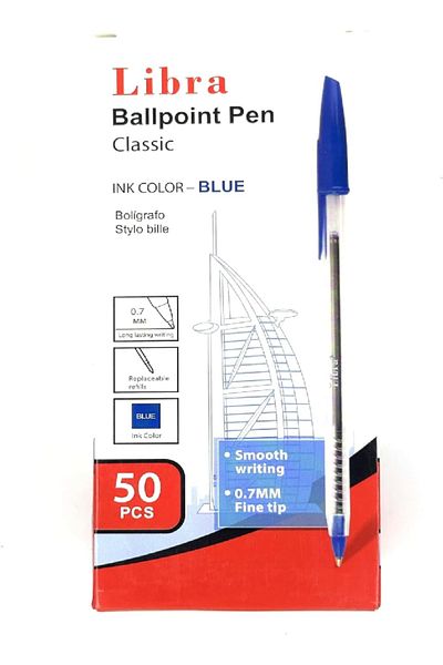 RAHALIFE HOME SOLUTION 0.7mm Blue Ballpoint Pen Set | Smooth Writing Pens | Pack of 50