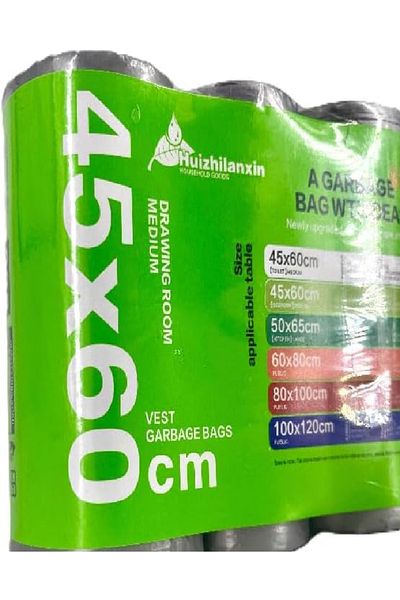 RAHALIFE HOME SOLUTION Garbage Bags 46 x 60 cm | 3 Rolls | Durable, Leak-Proof Trash Bags for Daily Use